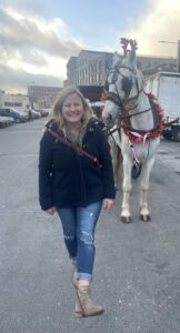 Angela in Ireland with Horses